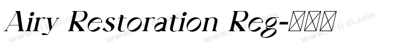 Airy Restoration Reg字体转换